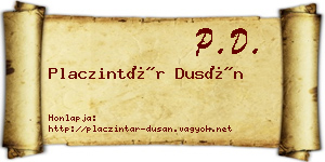 Placzintár Dusán névjegykártya